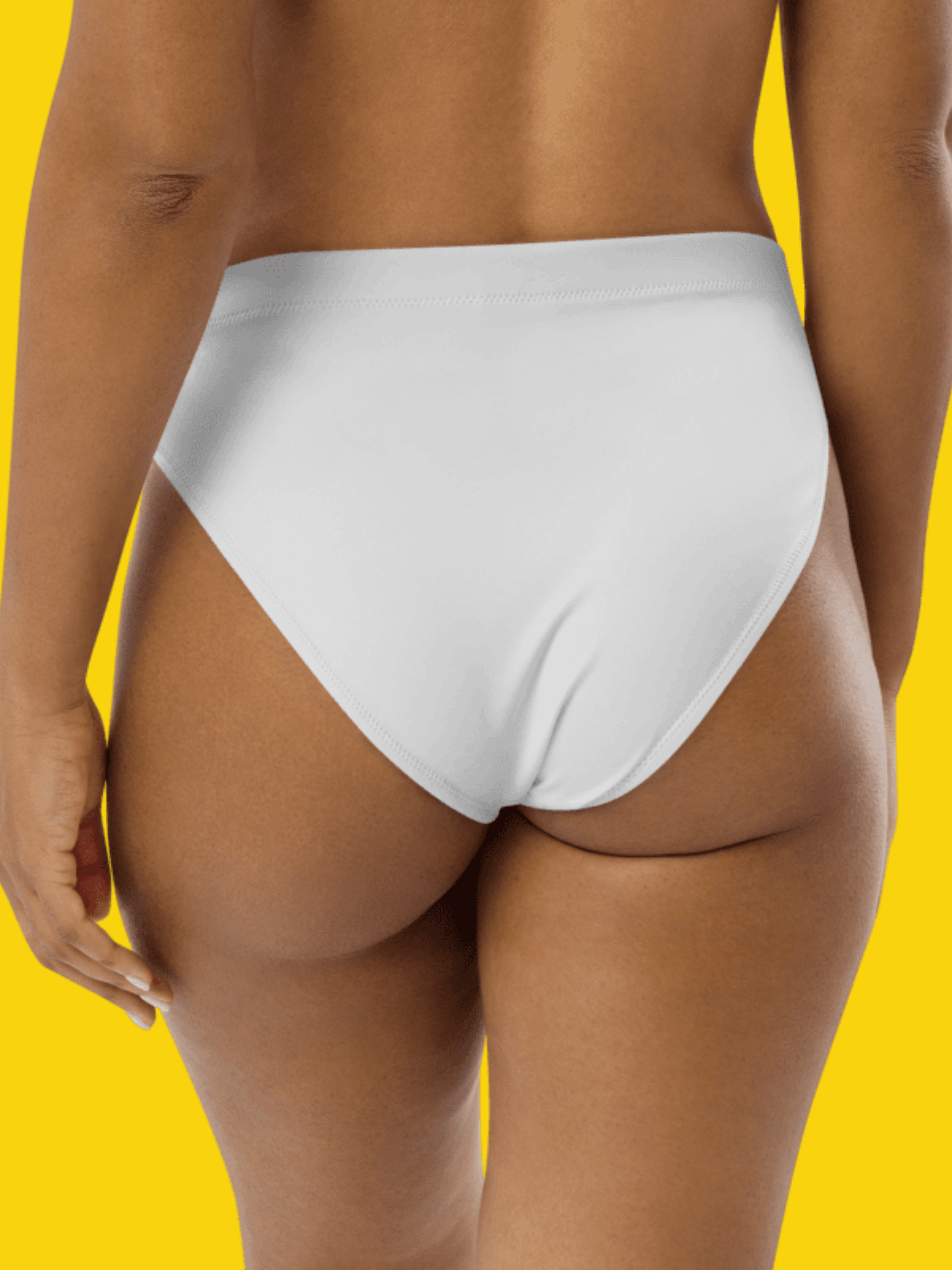 All-Over Print Recycled High Waisted Bikini Bottom | WIL Style product image (4)