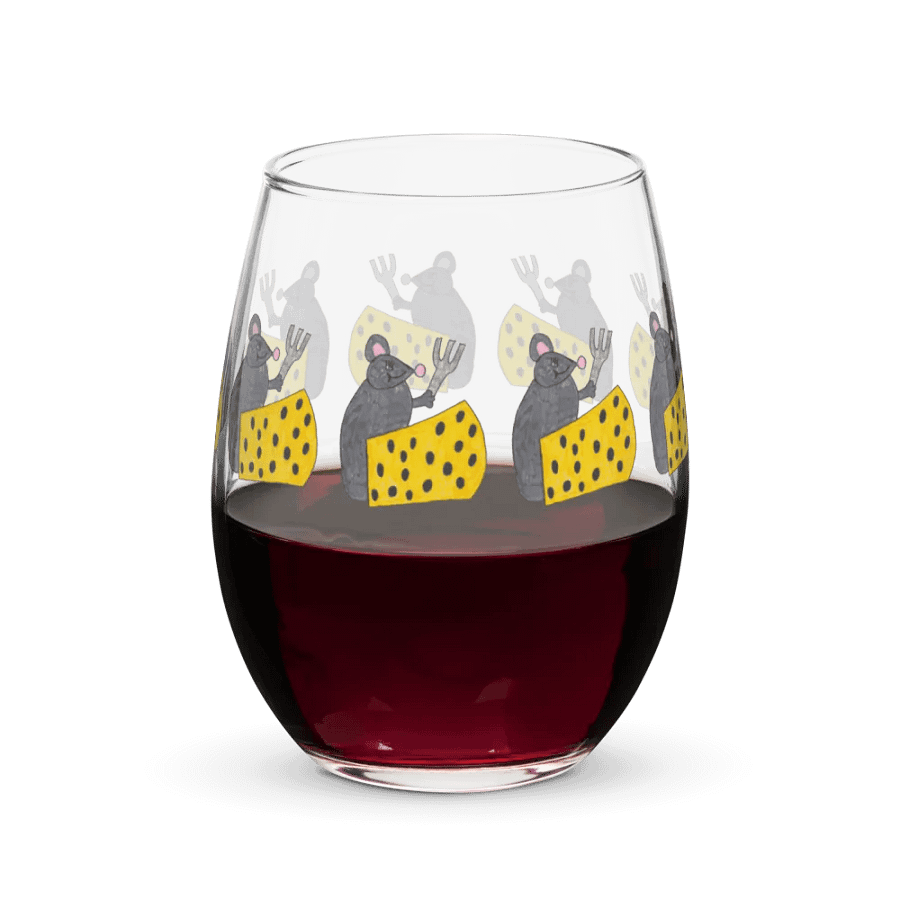 Cheese mouse Stemless Wine Glass product image (7)