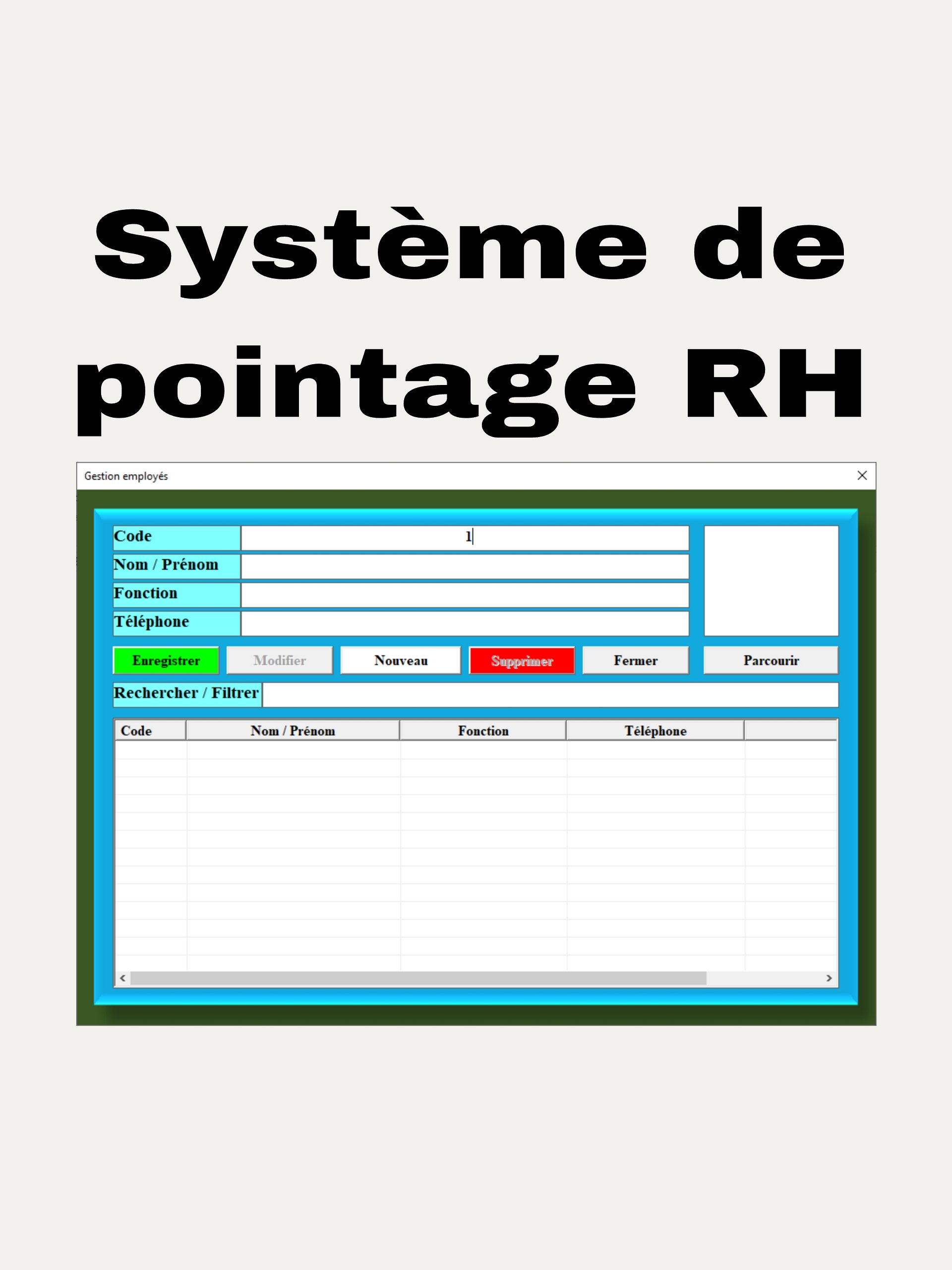 application de pointage RH sur excel product image (2)