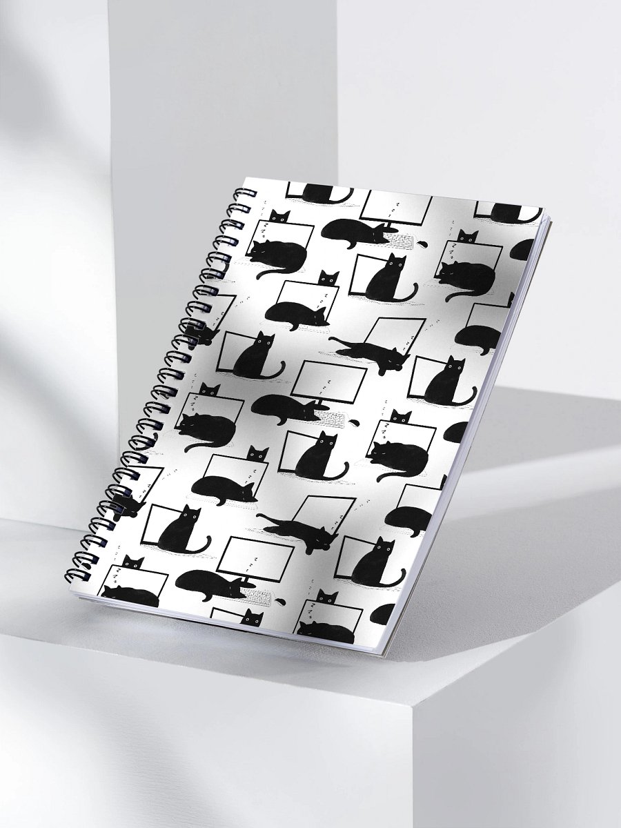 Cats Sleeping on Laptops Pattern Notebook product image (3)