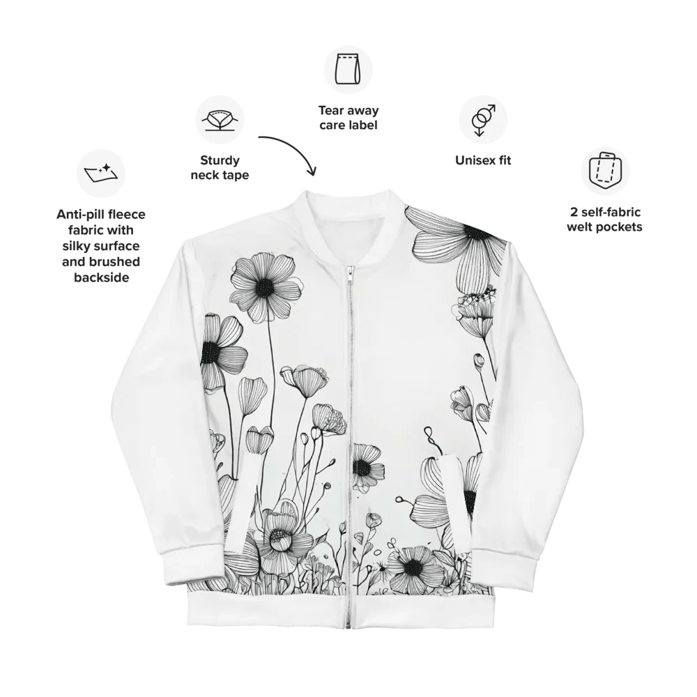 Blossom Breeze All-Over Print Bomber Jacket product image (5)