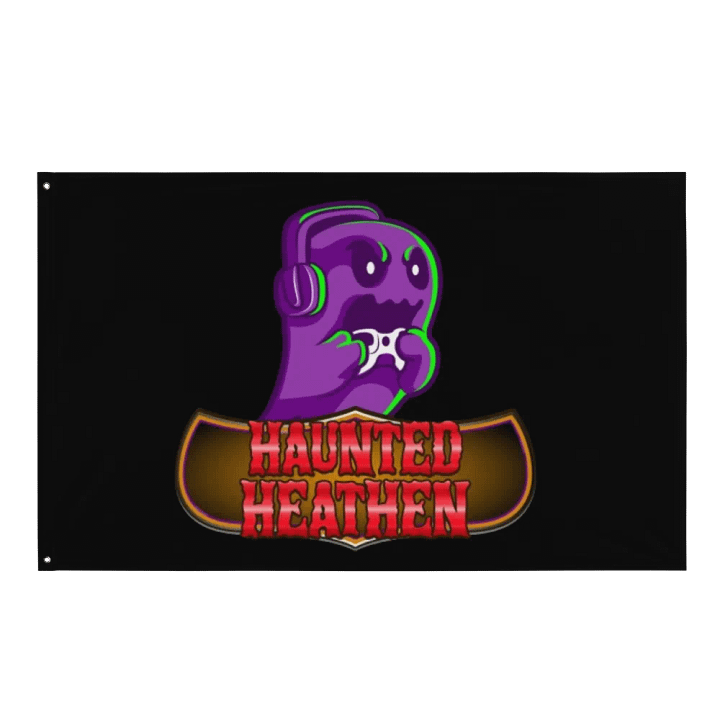 Haunted Heathen Logo Flag product image (1)