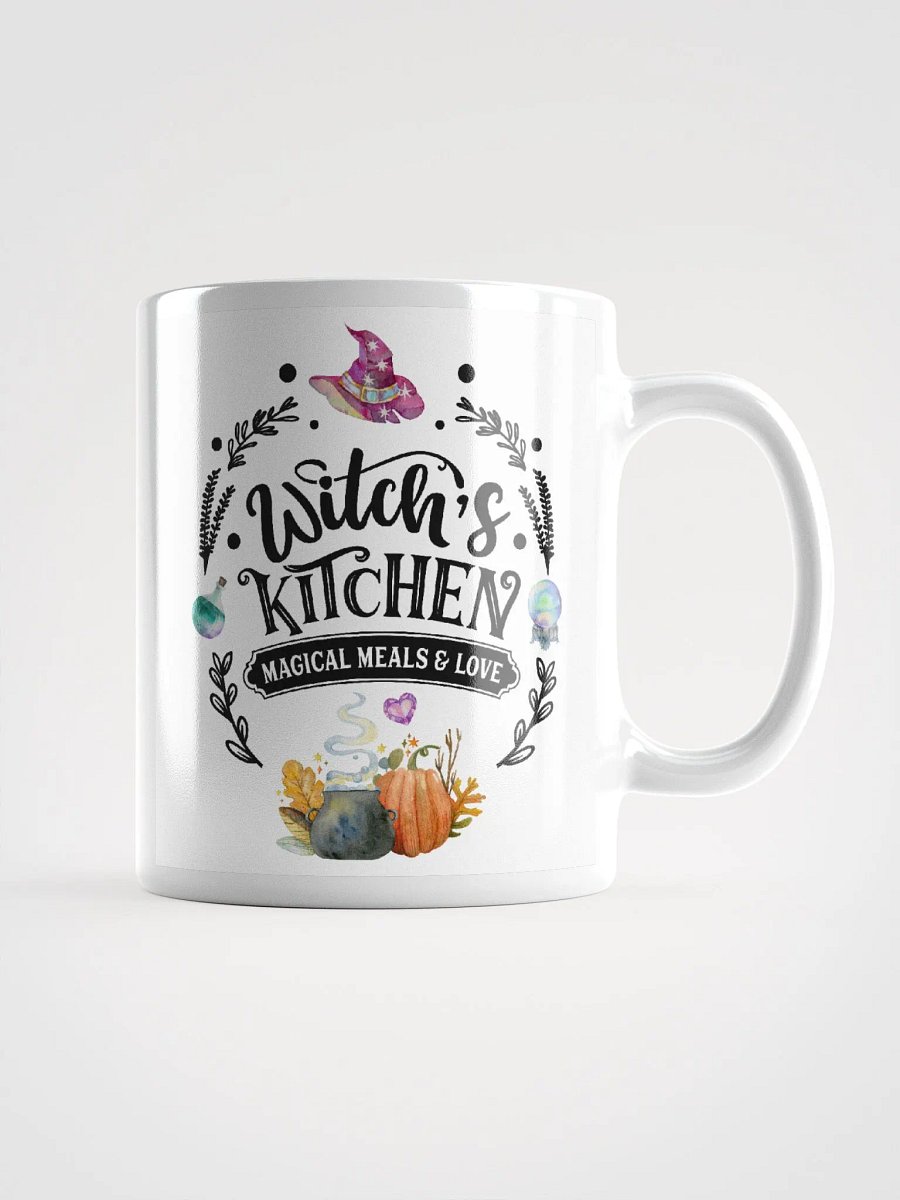 Witch's Kitchen, Magical Meals and Love WHITE GLOSSY MUG - Witchy, Kitchen Witch, Magic Kitchen Gift product image (1)