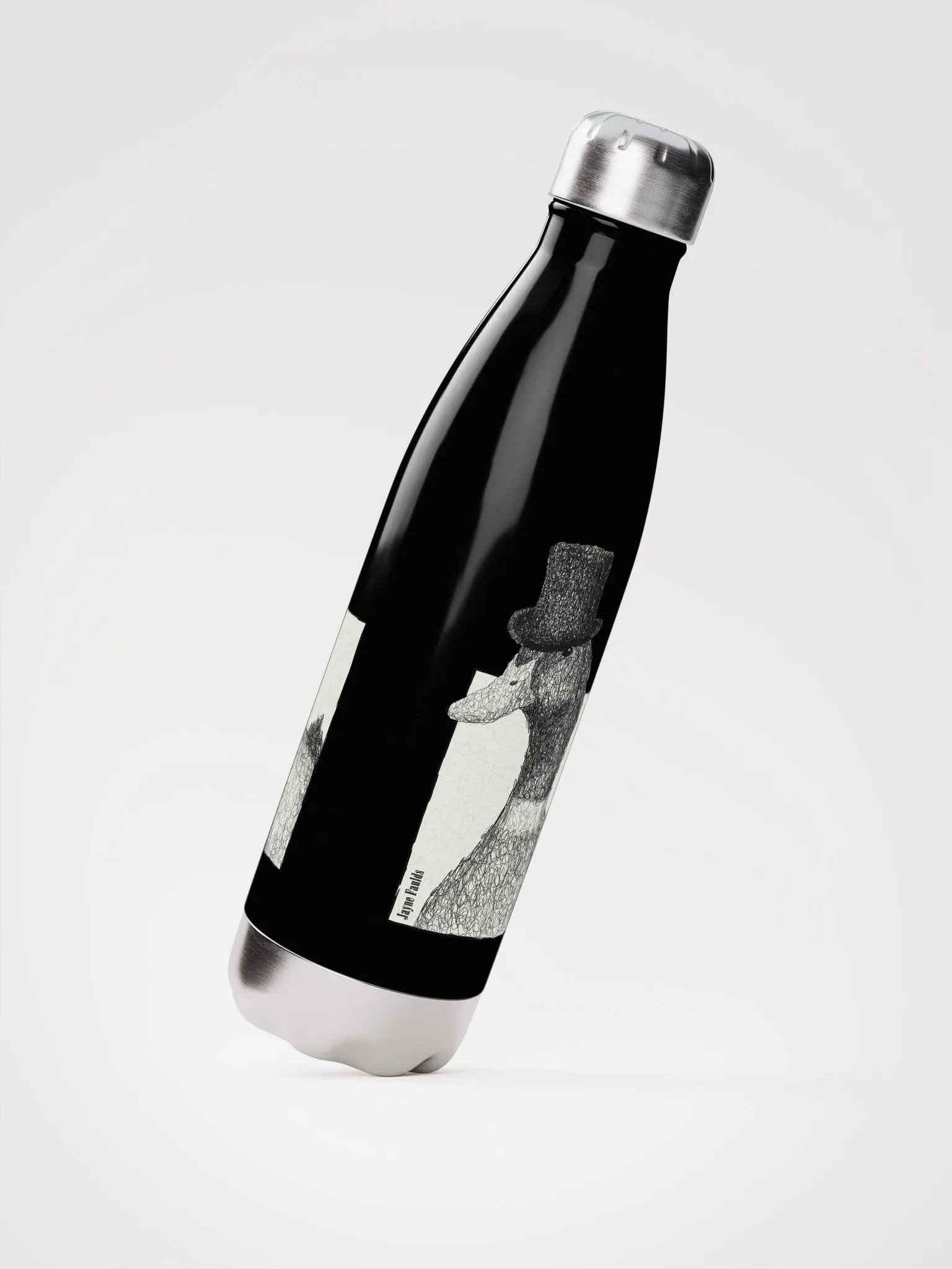 Feathered Gentleman Stainless Steel Water Bottle product image (3)