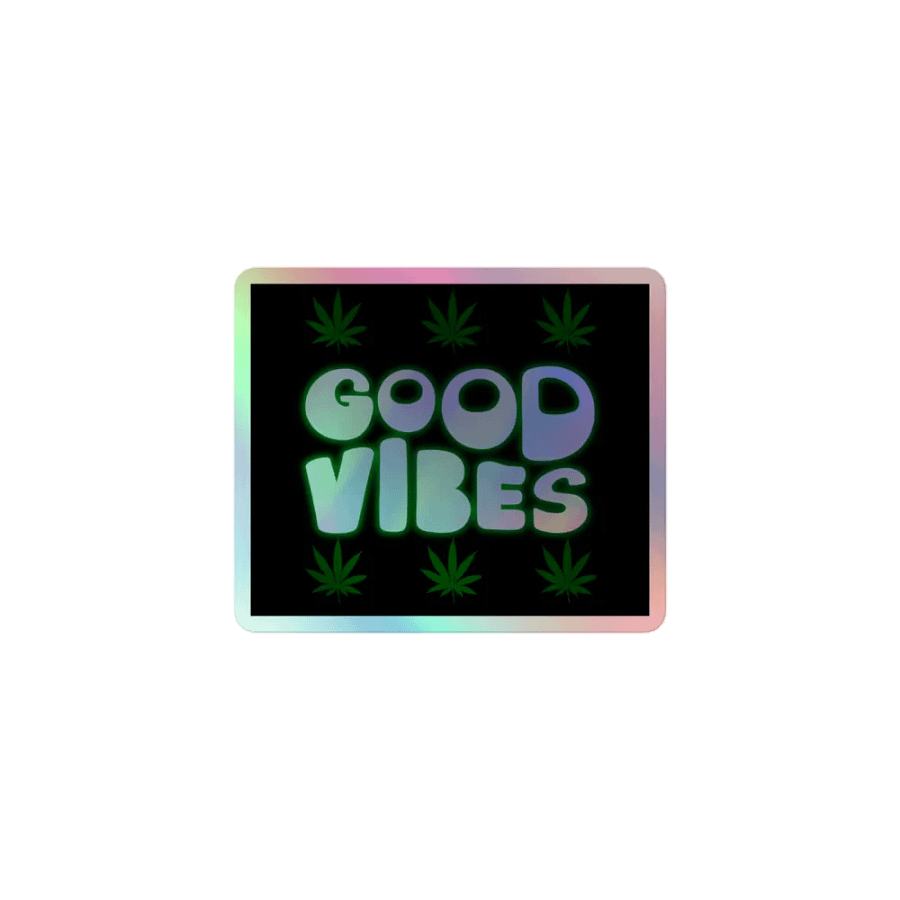 Chill Cannabis Vibes Holographic Sticker Sheet product image (1)