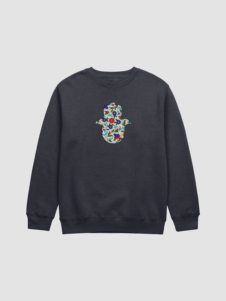 Hamsa Hand Khalili Floral Unisex Crewneck Sweatshirt product image (5)