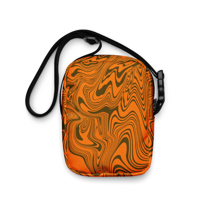 Utility Crossbody Bag - Abstract Orange Swirls product image (1)