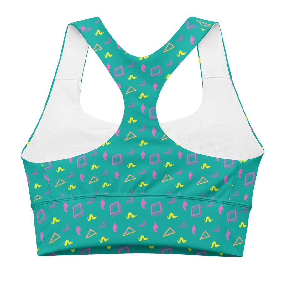 Oh Worm teal pattern sports bra product image (4)
