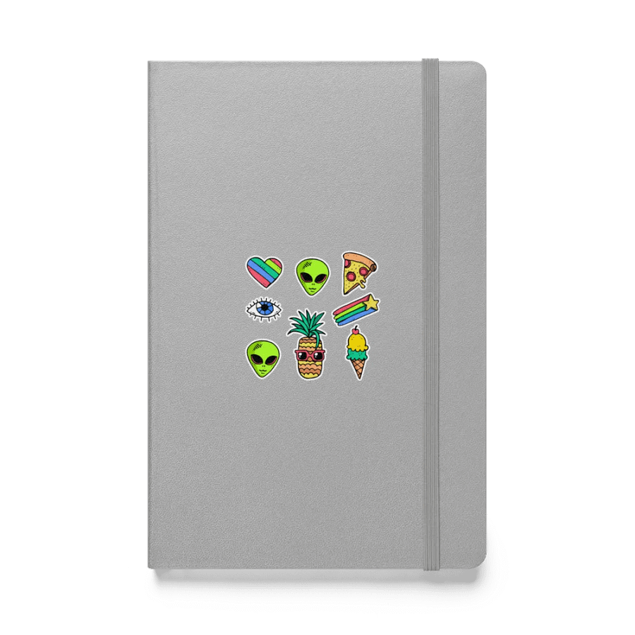 "Martians Take Belfast!" Roswell Aliens Gray Hardcover Bound Notebook | JournalBook® product image (1)