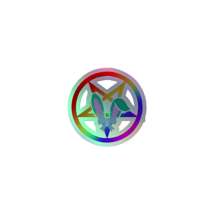 Bunny Pentagram Holographic Sticker product image (1)