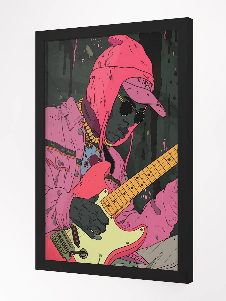 Jamming Vibes: Pop Art Guitarist Framed Poster product image (2)
