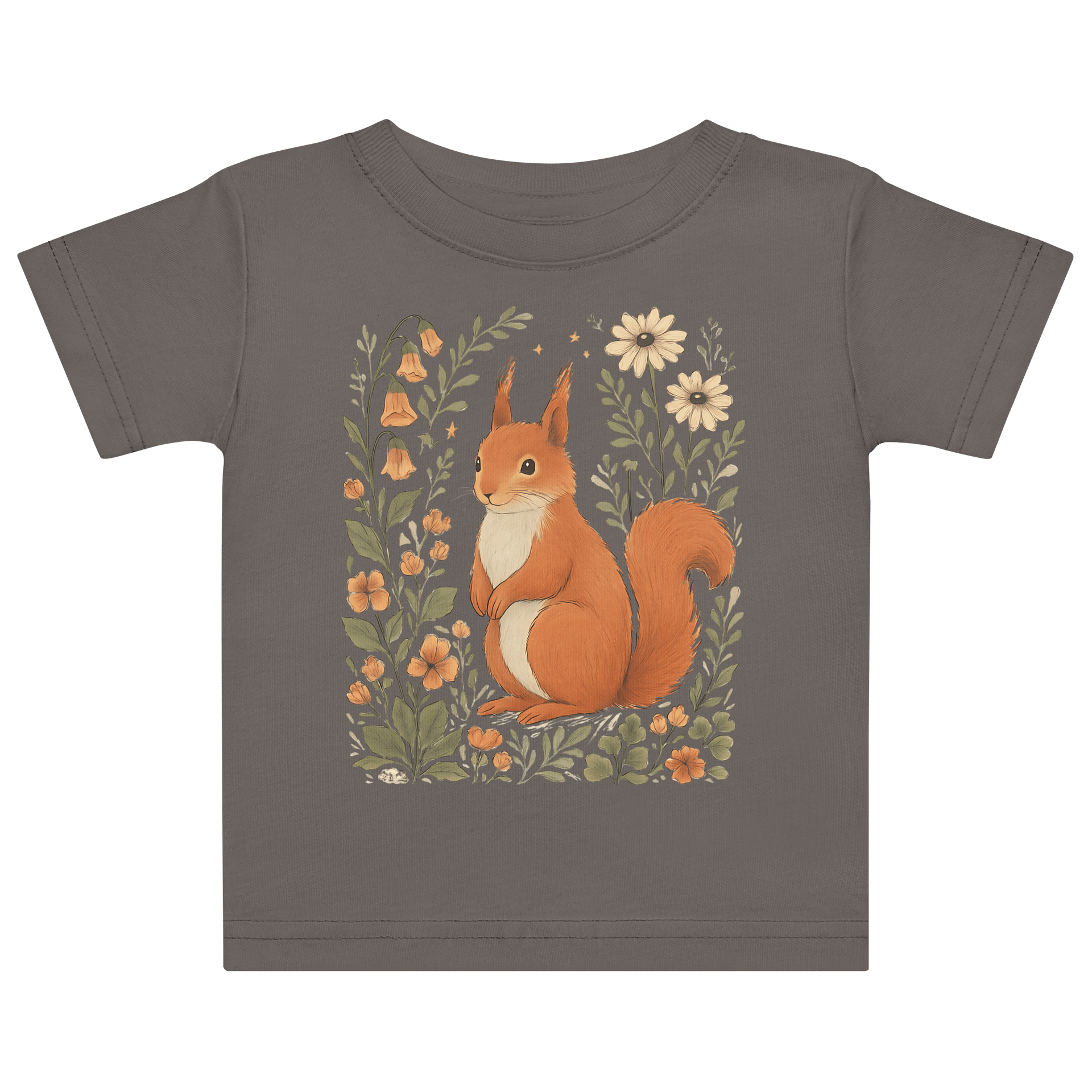 Floral Squirrel Baby T-Shirt product image (1)