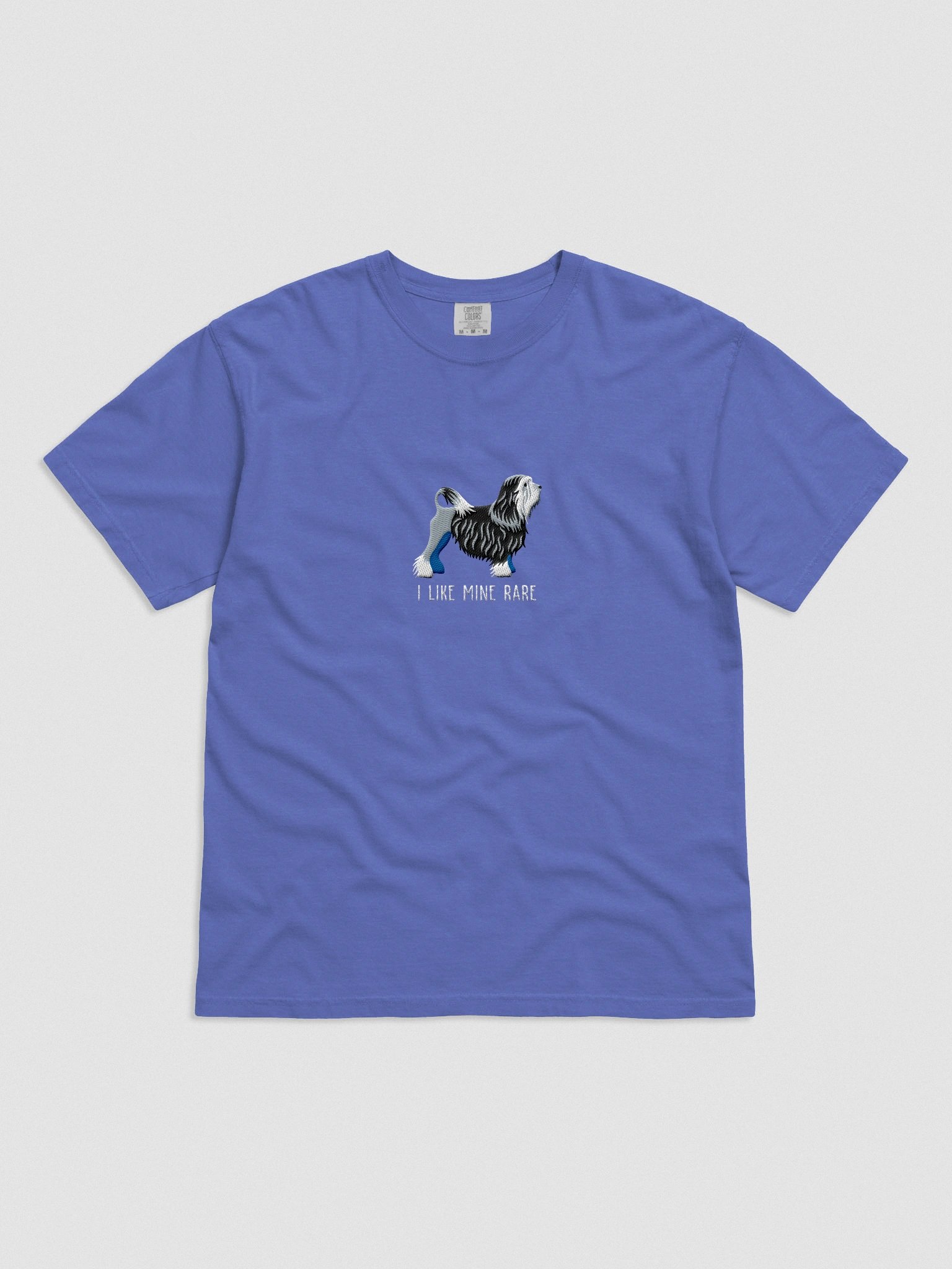 I Like Mine Rare T-Shirt(Embroidered) of a Lowchen(Black & White) product image (4)