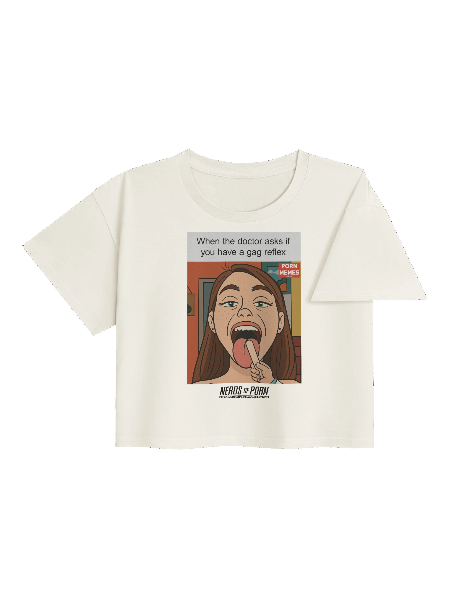 Porn Meme Crop Top (white) product image (4)