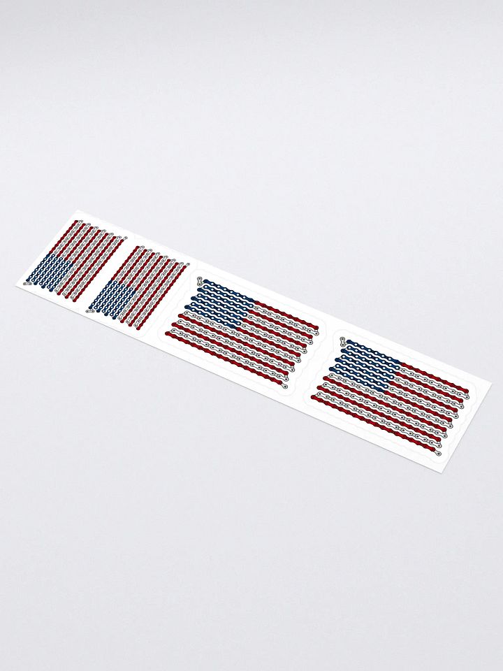 USA 50 States Bike Chain Flag Stickers, Mixed Size 4 Pack product image (1)