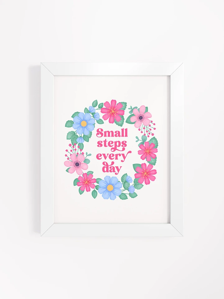Small steps every day - Motivational Wall Art White product image (1)