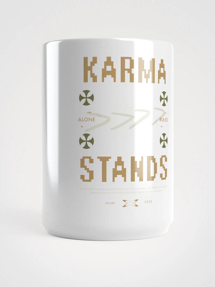 Karma Stands White Glossy Mug product image (5)