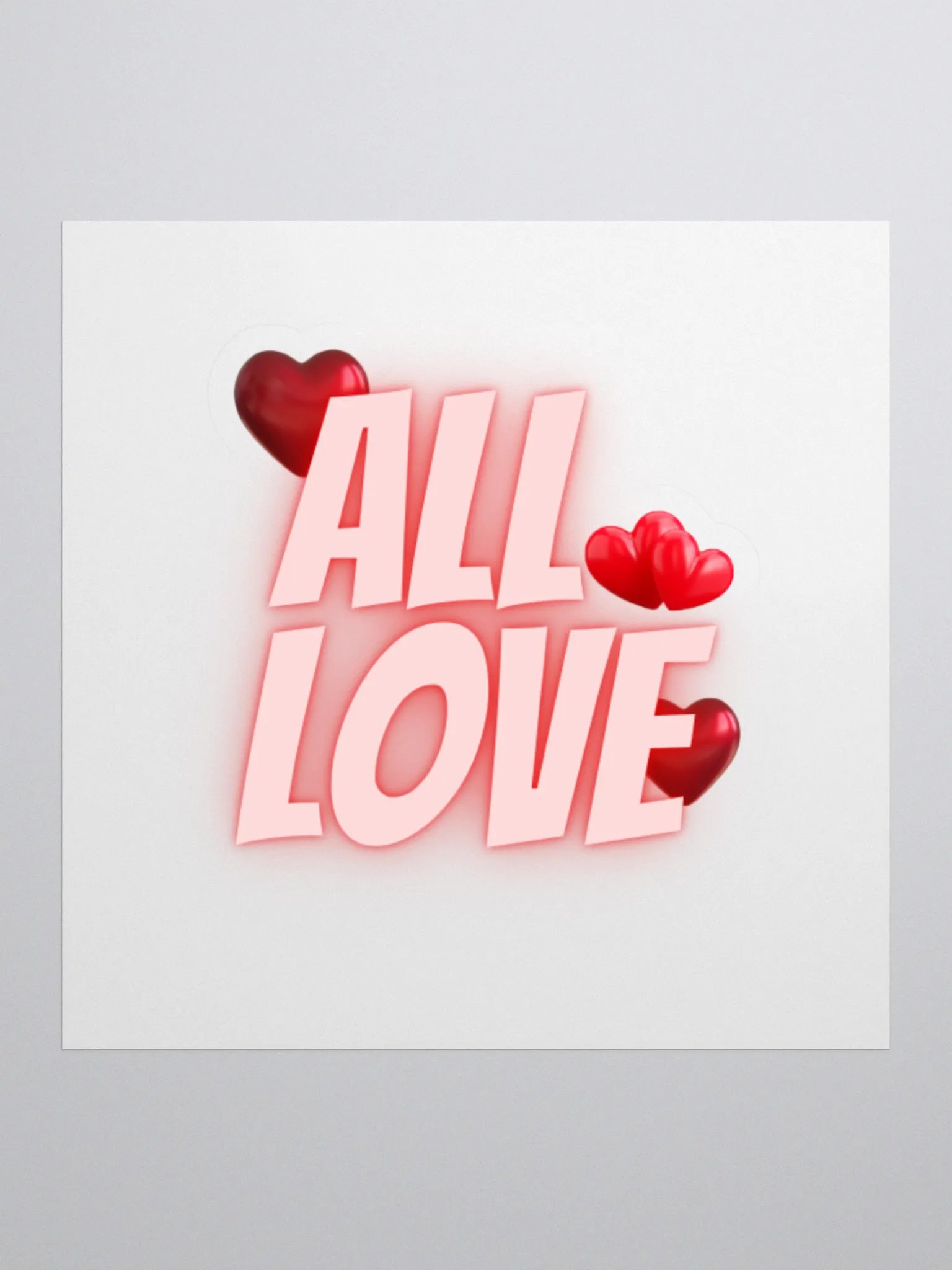 All Love Kiss Cut Stickers product image (1)