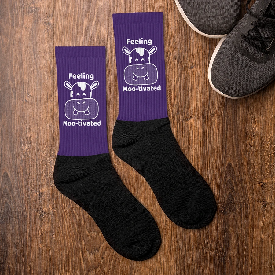Feeling Mootivated Purple Cow Socks product image (7)