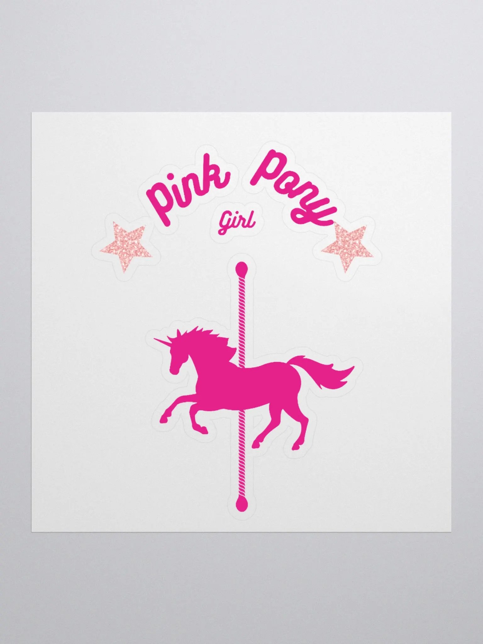 Pink Pony Kiss Cut Stickers product image (3)
