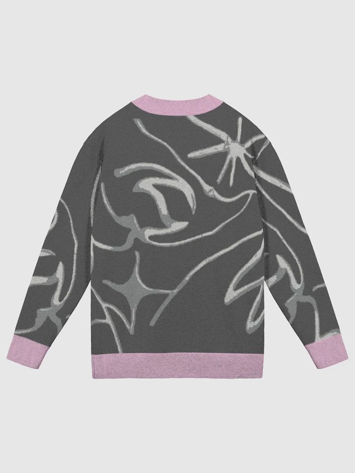 Grey Metallic Flower Knit Cardigan product image (2)