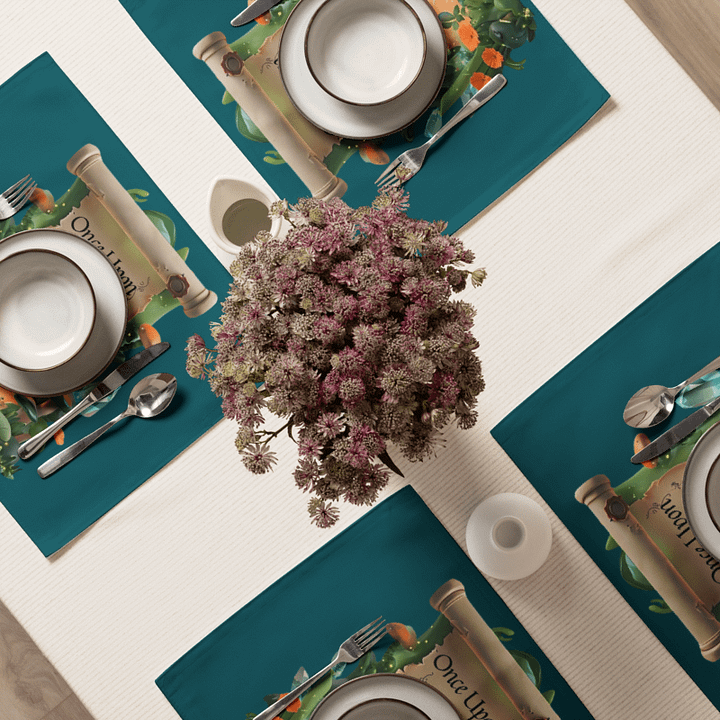 Funny Mom Placemat Set – ‘Once Upon A Meal, The Wee Goblins Revolted!’ Mealtime Humor Placemats product image (2)