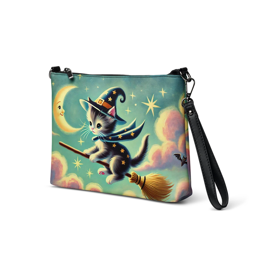 Kitten Witch on Broomstick Crossbody Bag - Halloween Purse product image (15)