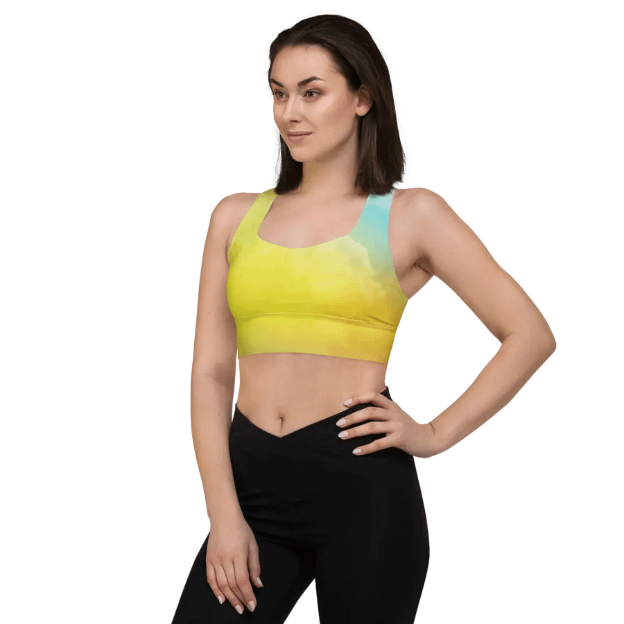 Blur cloud rainbow Design Longline Sports Bra - v9 product image (5)
