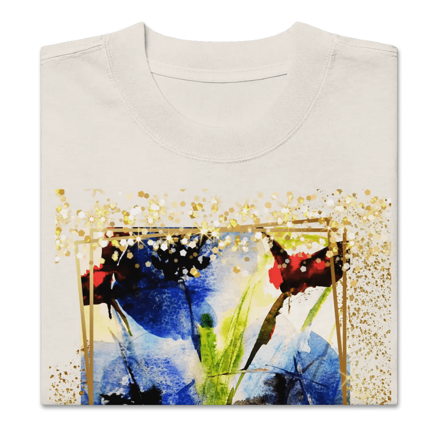 original watercolour painting design printed on shirt product image (3)
