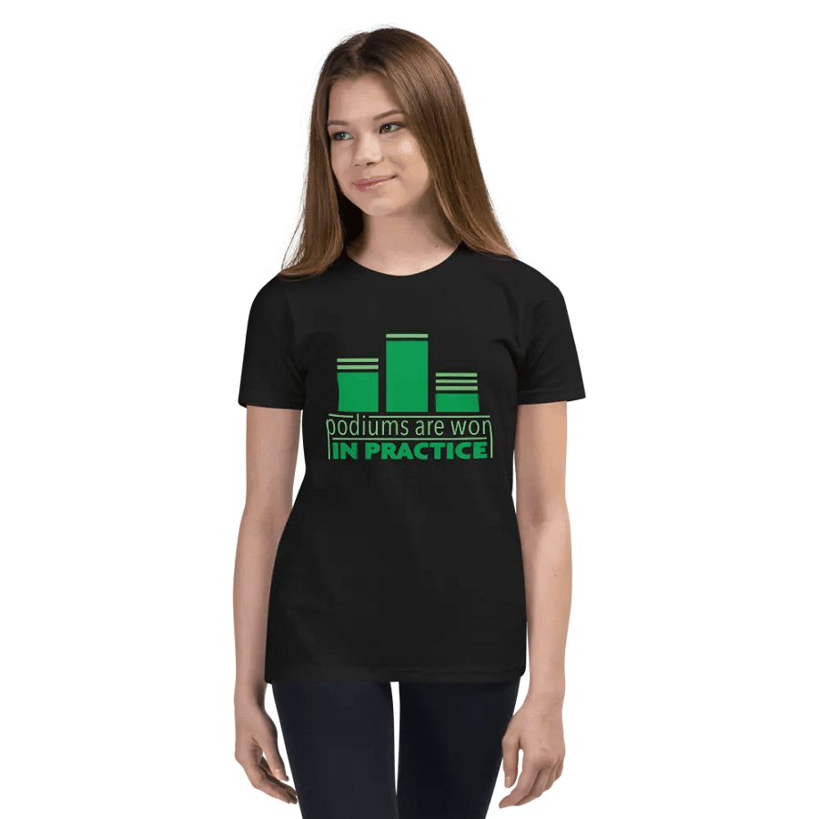 Podiums Are Won In Practice Kids Tee: Green product image (3)