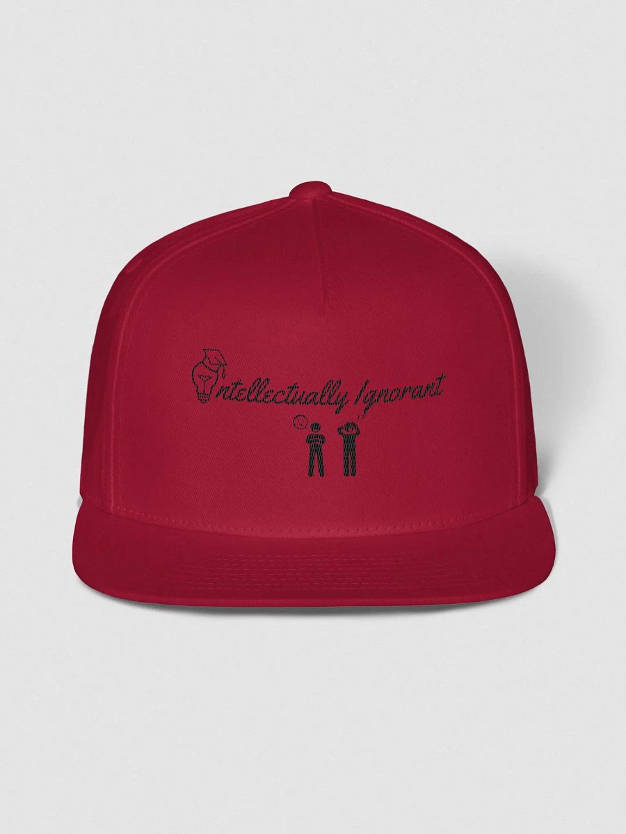 Intellectually Ignorant Black logo Snapback hat product image (1)