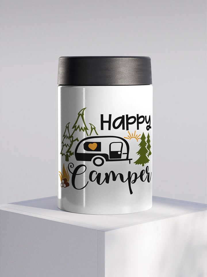 Happy Camper Stainless Steel Koozie product image (1)