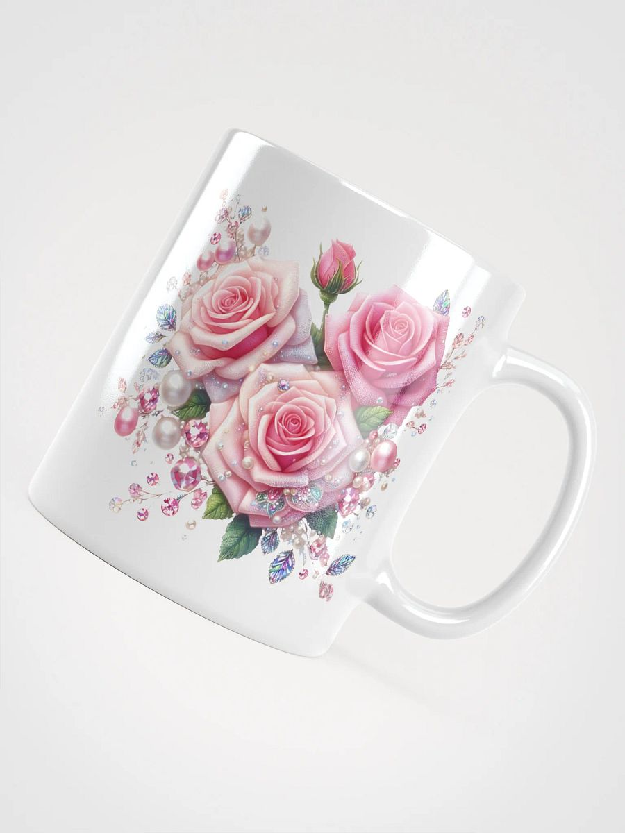 Roses Mug, Floral Mug, Rose Valentine's Day Mug, Pink Rose Teacup, Botanical Mug Floral Decor, Gift for Girlfriend Mom Nana Gigi product image (10)