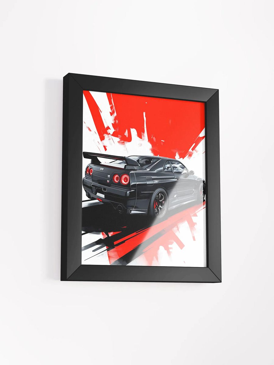 Stylized Sports Car Rear View Poster product image (9)
