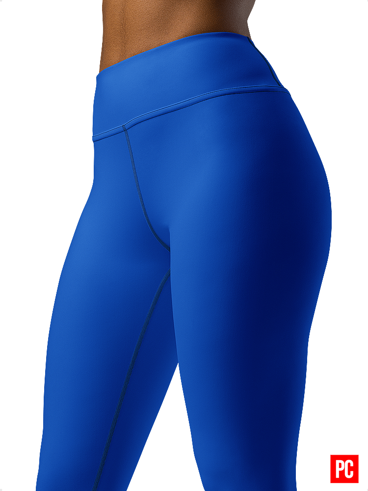 Plain Color Absolute Blue Yoga Leggings product image (3)