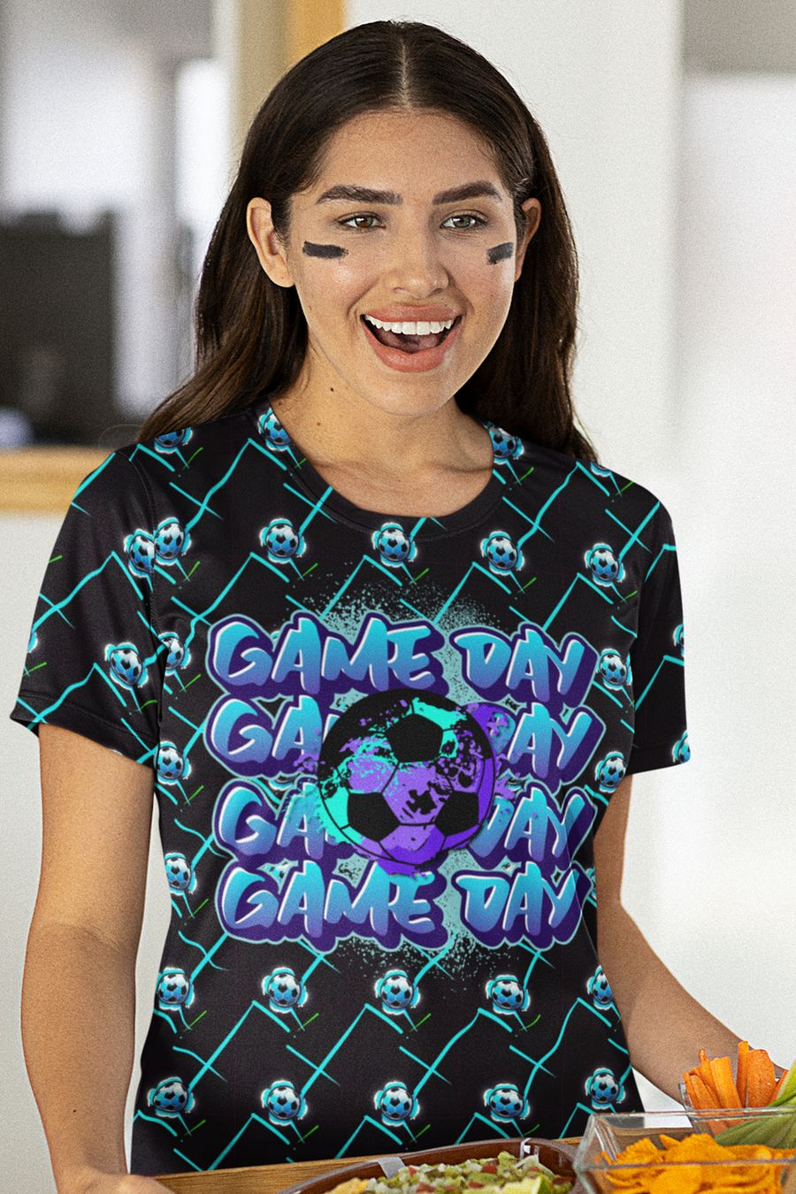 Game Day Soccer European Football All Over Print T-shirt product image (1)