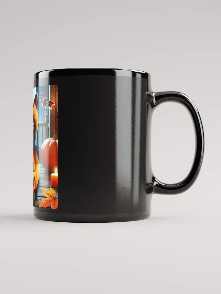 Black Glossy Mug featuring a Cute Cat product image (1)