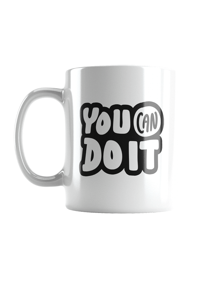 YOU CAN DO IT Motivational Oval White Glossy Mug product image (2)