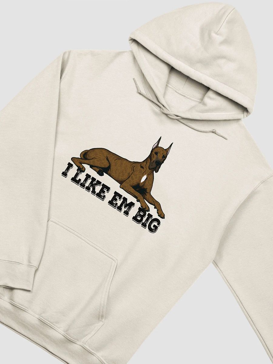 I Like Em Big Hooded Sweatshirt of a Great Dane(Brindle - Cropped Ears) | Funny Hoodie for Great Dane Paw-rents product image (23)