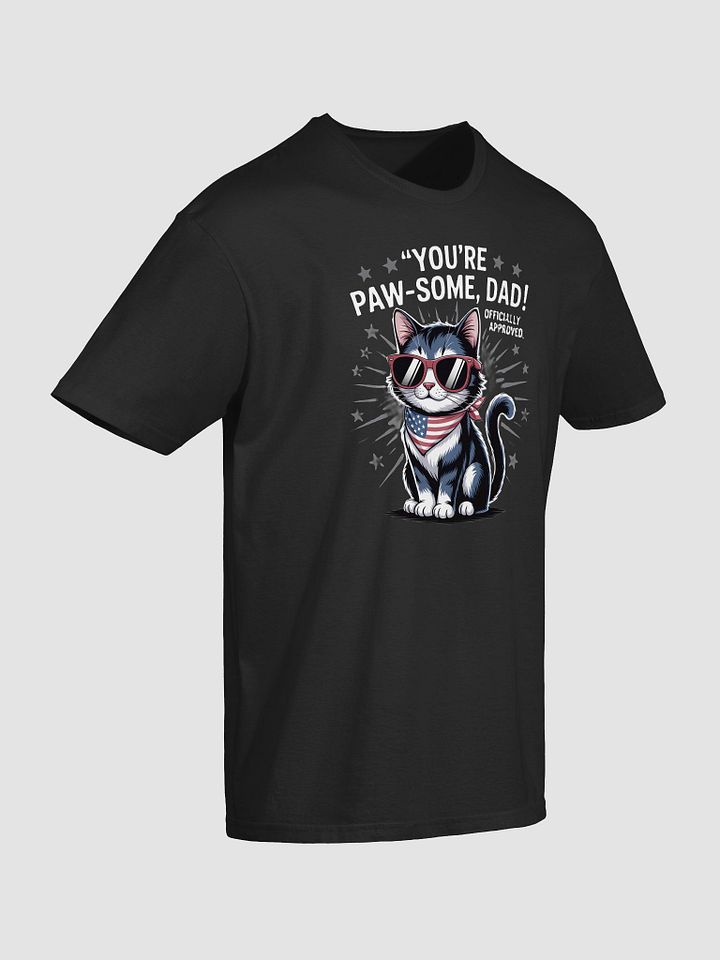 Paw-some Dad Cartoon Cat T-Shirt product image (2)