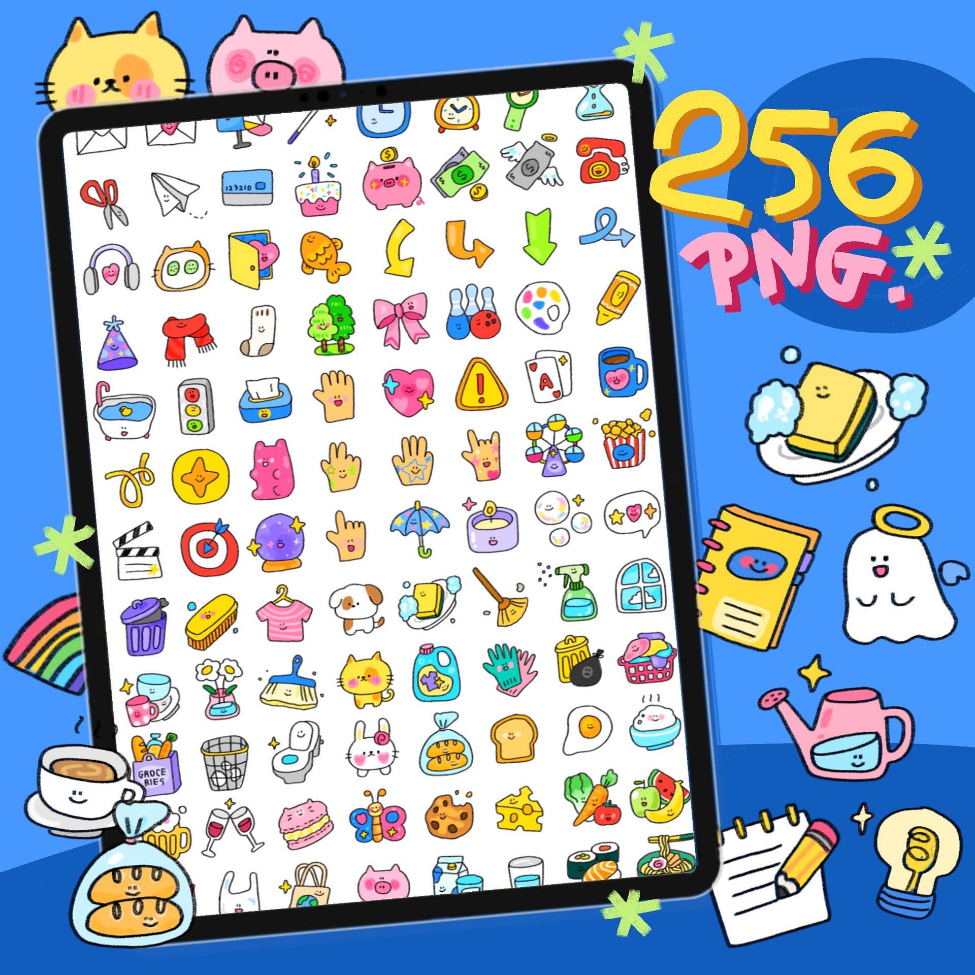 IXLOGO | 256 pcs digital everyday stickers for planner and journals product image (1)
