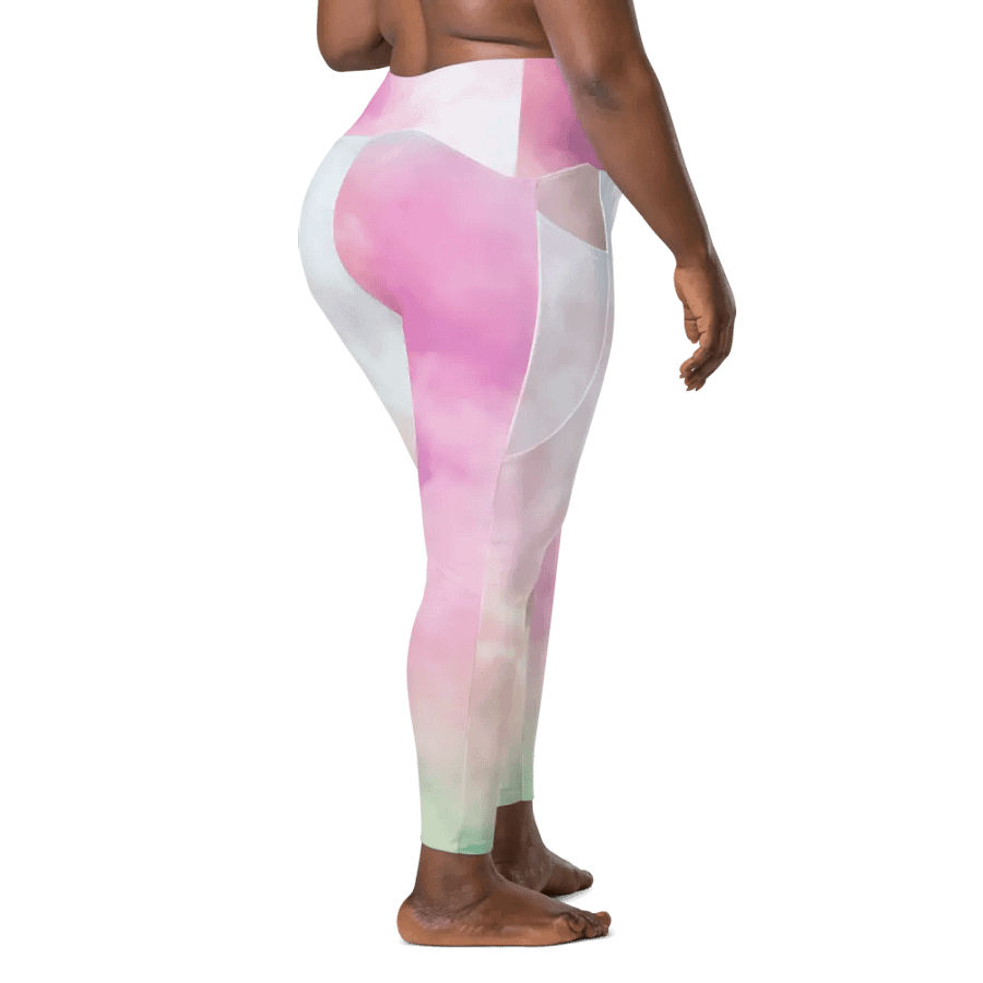 Blur cloud rainbow Design Leggings with Pocket - V4 product image (3)