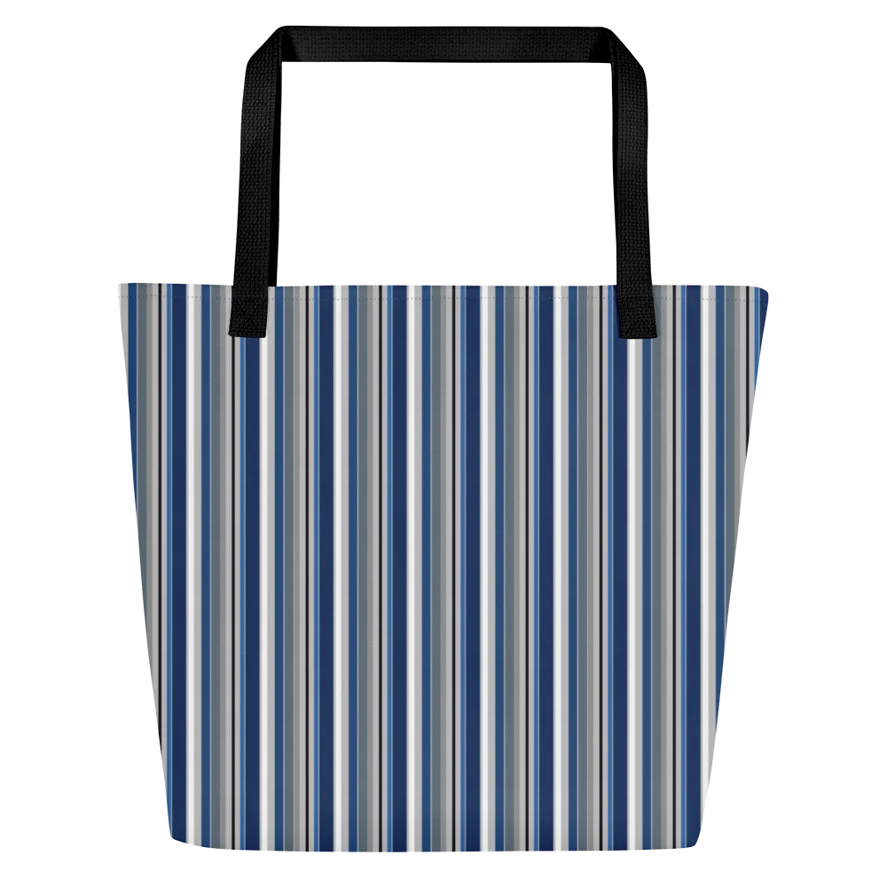 Winter Christmas Stripes Holiday Pattern – All-Over Print Large Tote Bag with Pocket product image (4)