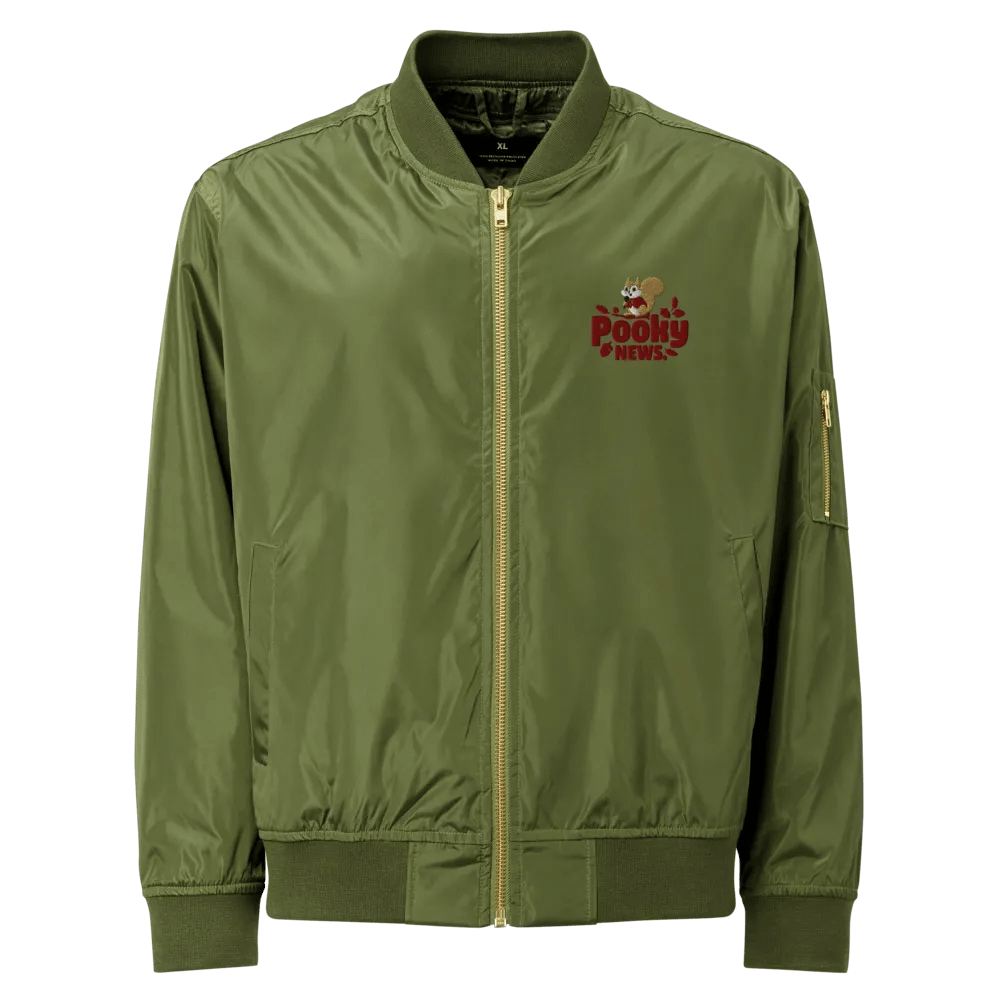 embroidered Pooky's Whimsical News Bomber product image (1)