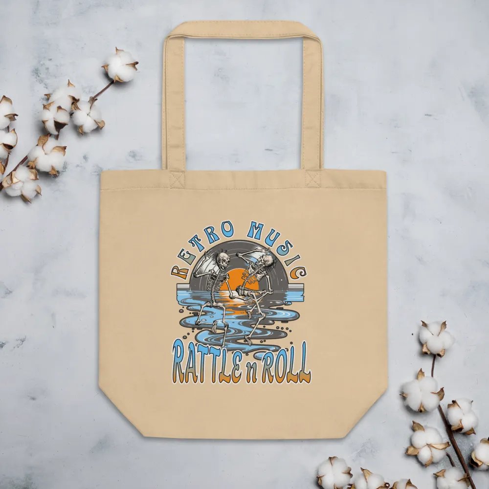 Retro Music Rattle n Roll Skeleton Dance Tote Bag product image (3)