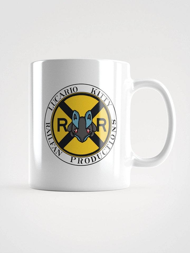 Lucario Kitty Railfan Productions logo Mug product image (1)