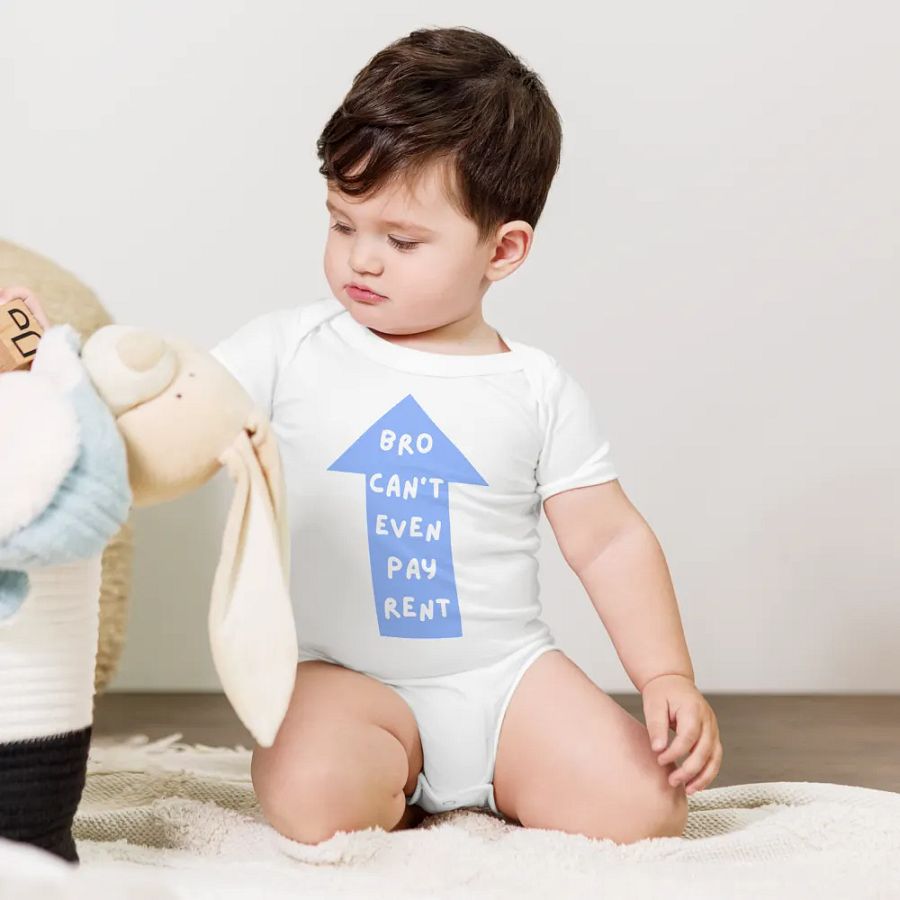 Bro can't even pay rent - baby onesie product image (5)