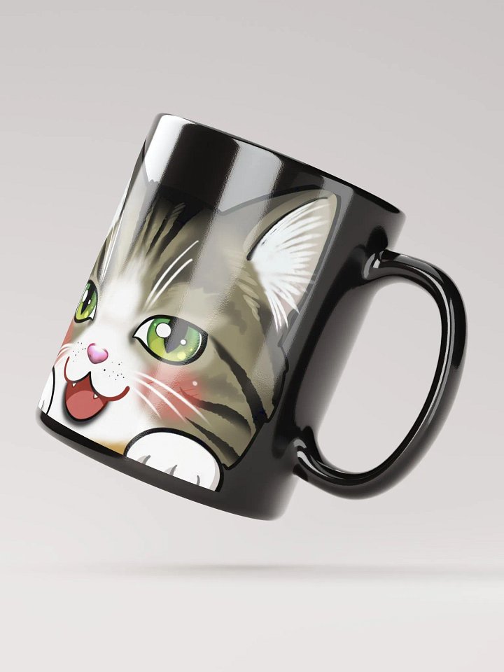 Cat Mug (Black Glossy) product image (2)