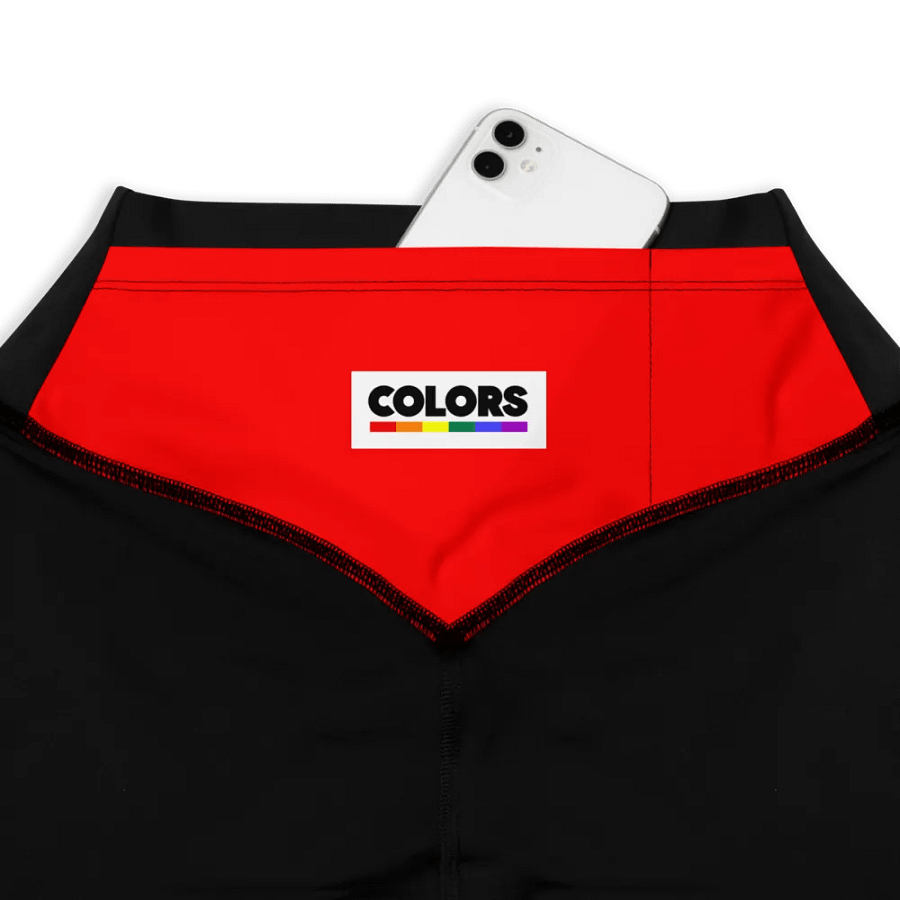 Plain Color Red Sports Leggings product image (7)