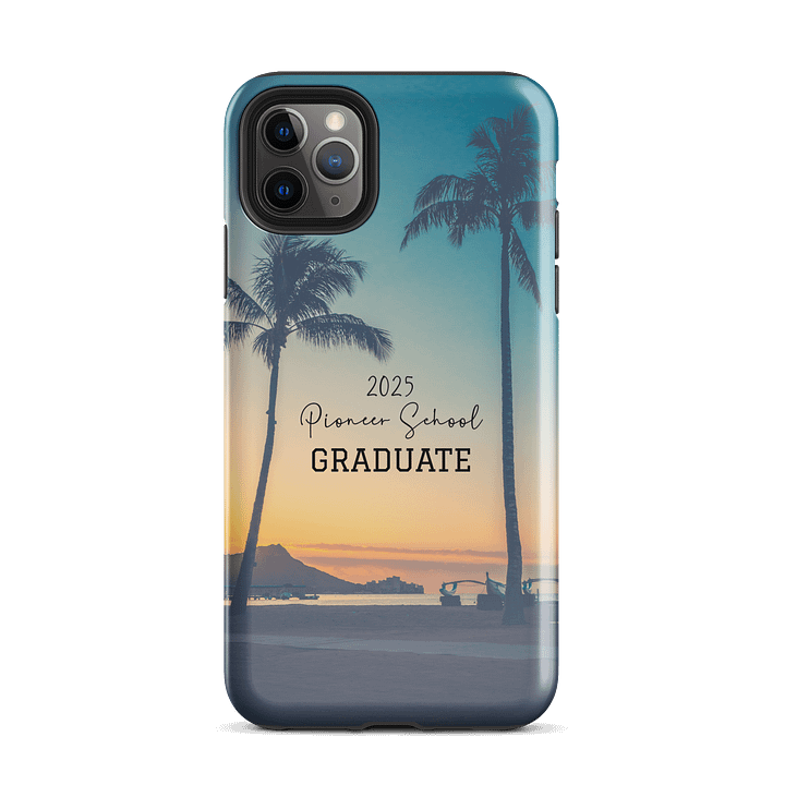 2025 Pioneer School Graduate iPhone Tough Case – Sunset Palm Design product image (2)